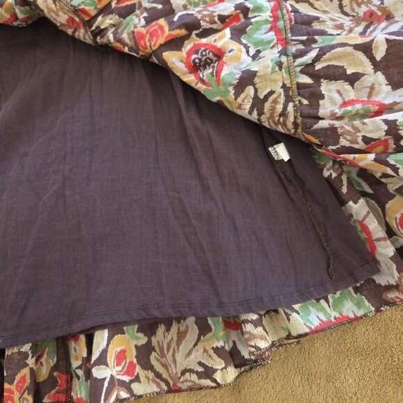 Mix Nouveau NY Tiered Maxi Skirt Womens L Floral Abstract Peasant Gypsy Hippie - Picture 6 of 10